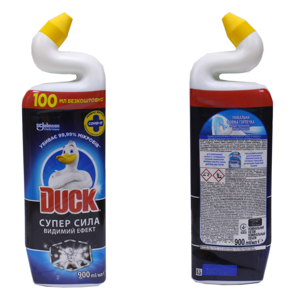 Засіб для чищення унітаза DUCK 5 в 1 Видимий ефект 0,9 л